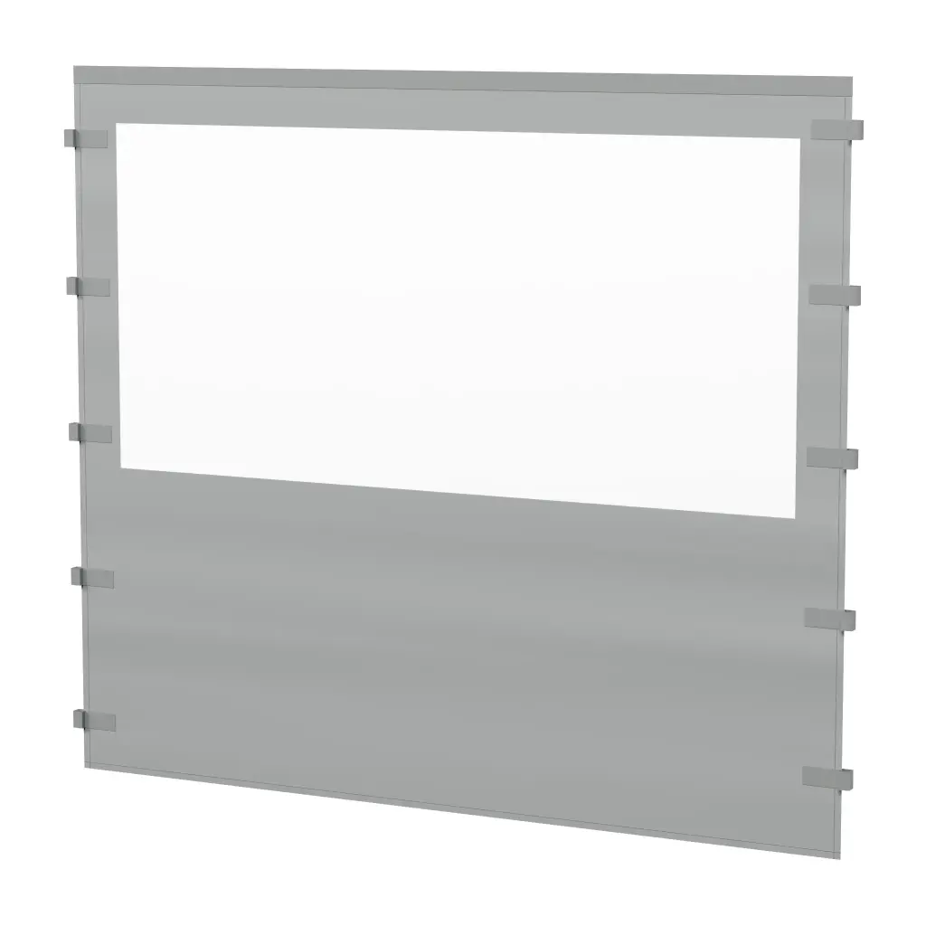 2m side wall with window (silver)